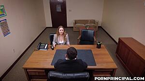 i'm pervy principal peter green fucking kira fox's mouth then pussy on office table