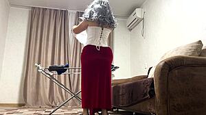 He Fucked An Old Milf's Ass In Her Stretched Anal Hole During Homemade Amateur Session