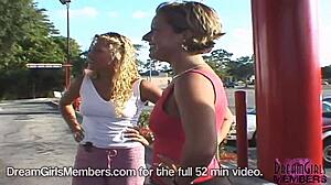 Two bffs flash fast food employees and one flashes back