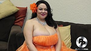 Busty Latina BBW Julia Juggs In Plumper Interview BTS