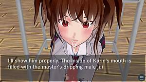 Karin's Loving Oral Under the Desk in School Blazer