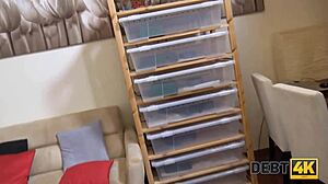 I gotta talk to tha boss fer sex wit tha debtor. She's Czech n gives rough blowjobs in POV.