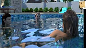 A wife and her stepmother in this hentai scene.