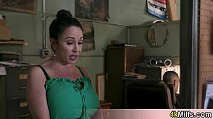 nympho french milf wife cant wait for hubby so she visits him at his shop for a quickie fuck