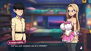 princess sophia, strip naked in this hentai game?