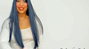 The step-sister uses her step-brother as a masturbation tool with monster cock