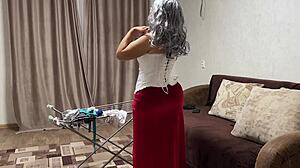 He Fucked An Old Milf's Ass In Her Stretched Anal Hole During Homemade Amateur Session