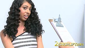 petite teen pays with blowjob and doggystyle for shoplifting!