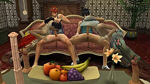 Granny Treat With Horny Sugar Lady Riding in Sims 4 Game
