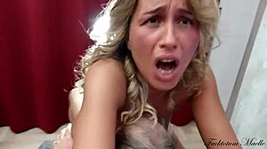 Real Amateur Couple Homemade Sextape With Blonde Riding