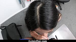 why steal that hairbrush? get hardbanged in the security room