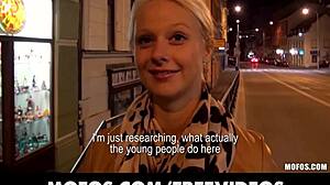 Cute Blonde Czech Student Gets Assfucked To Gaping Creampie In Public