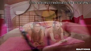 I watch as gamer girls compete for my cock in train, doing cowgirl and deepthroat, oh god it's amazing but I can't spell right