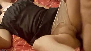 French Amateur In Black Satin Dress Gets Doggystyle Blowjob And Deepthroat POV