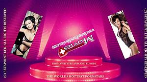 The naughty Asian milf Mai Li sucks two cocks deepthroat until they cum in her mouth.