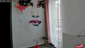 Blonde In Sexy Lingerie Shows Big Tits Close-Up