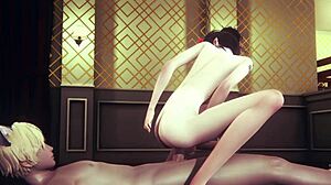 Yaoi femboy Mio gets handjob and fuck