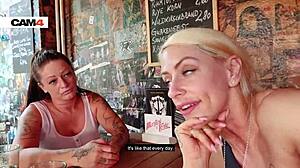 Harleen Van Hynten and Adrienne Kiss in Naughty Lesbian Cam Action