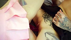 Beautiful Babes Stretch Wet Pussies With Double-Sided Dildo