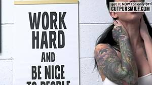 i watch lily lane get naked and give a rough blowjob in the shop