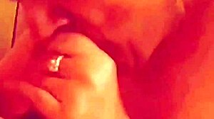 We snuck into the bedroom for her to swallow my cum