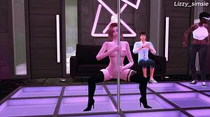 rich guy in night club pays to fuck big tit strippers in threesome