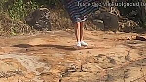 Brazilian teen fucked doggystyle on public beach