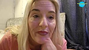 Hot mum recoding herself trying on sexy underwear