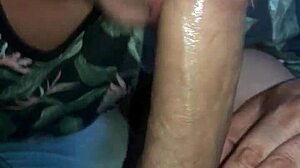 new slut with small tits giving blowjob