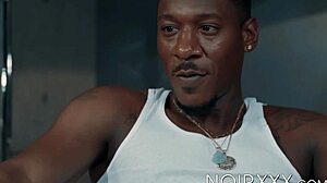 Baller gets intense ball sucking and anal pounding in interview.