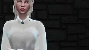 3D animated cuckold fantasy with an old man and a homeless man