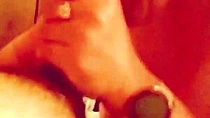 We snuck into the bedroom for her to swallow my cum