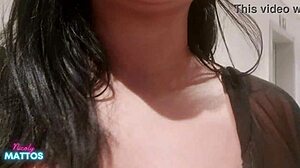 Security makes me suck big black cock in bathroom