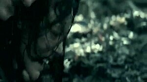 Erotic scene with nude punishment and music