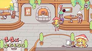 kinky futa waitress puts cum on pizza in hentai