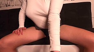 Busty student in shorts masturbating, wants fucking 😉