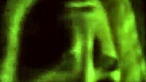 Two scared chicks boldly fuck instead of horror