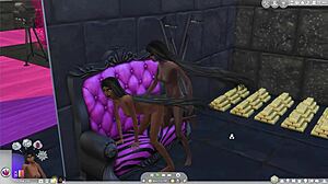 futas shemales having sex and fun in sims 4 with feet involved.