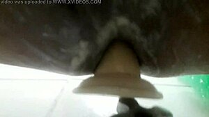 jerking with dildo in shower feels amazing