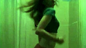 awesome teen girl dancing on webcam