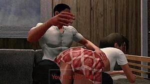 Jack and Emma get spanked hard in paradise!