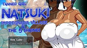 I, the tanned girl Natsuki, flash my huge tits in this hentai game to help the captain jerk off, but I think I made a mistake