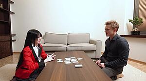 Self-confident yumeko jabami was defeated and fucked right on the table crazy excitement anime hentay