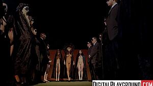 Slut Opens Pussy Wide For Handjob And Cumshot In Femdom Scene