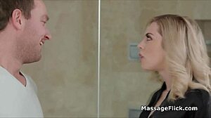 GF in the lobby while getting sucked by a hot masseuse