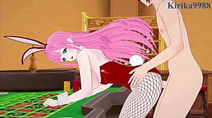 Mafuyu Kirisu says fuck me hard in intense hentai sex with creampie