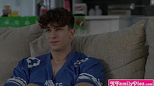 Cheerleader stepsister Theodora Day likes football and sex with big cock.