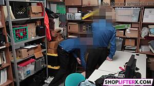 Stunning Shoplifter Caught Giving Blowjob to Officer!