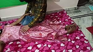 Feeling so hot with my sexy Indian wife in our bedroom.