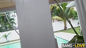 Angel Young Shaved Babe Deepthroating Monster Cock